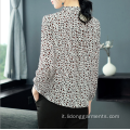 Donne a maniche lunghe casual usura chiffon top